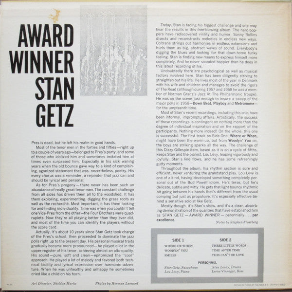Release: Award Winner-Vinyl-Japan-1980-MV 2669-2806367