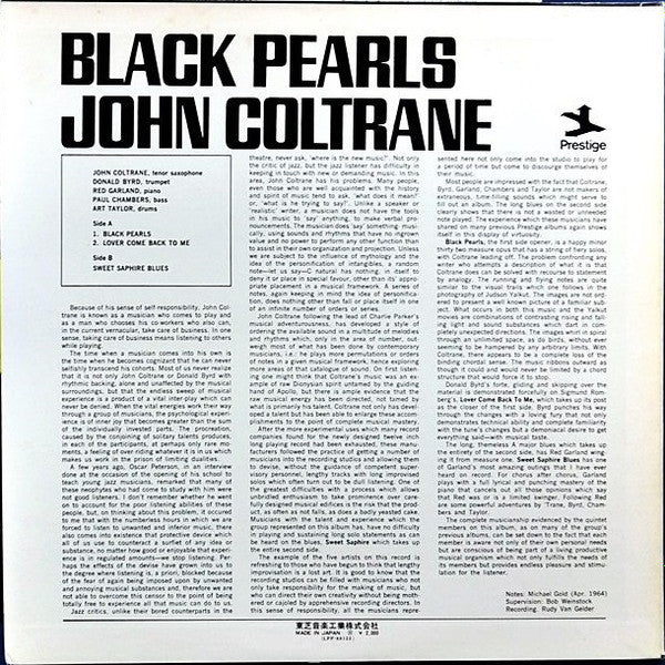 Release: Black Pearls-Vinyl-Japan-1973-LPP-88122-6403630