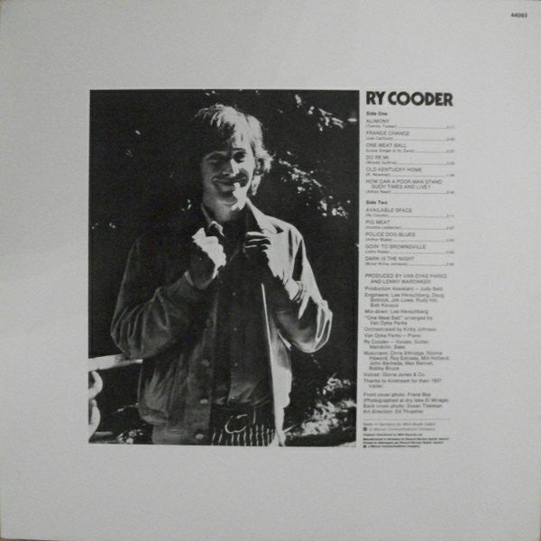 Release: Ry Cooder-Vinyl-Germany-None-44093, K 44 093, 44 093-5657972