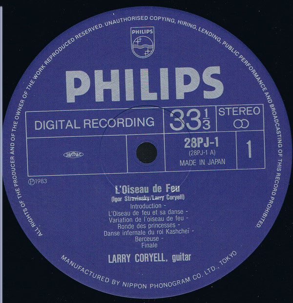 Release: L'Oiseau De Feu, Petrouchka-Vinyl-Japan-1983-28PJ-1-2499226
