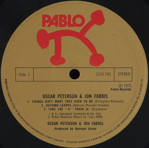 Release: Oscar Peterson & Jon Faddis-Vinyl-UK-1975-2310 743-3249480