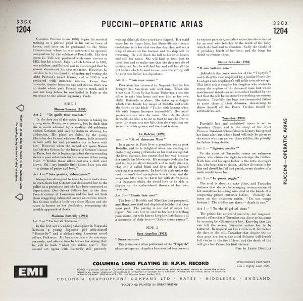 Master Release: Maria Meneghini Callas Sings Operatic Arias By Puccini by Maria Callas
