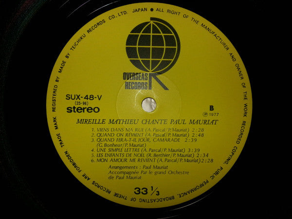 Mireille Mathieu Chante Paul Mauriat