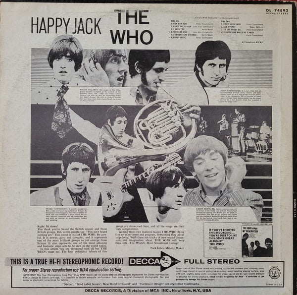 Release: A Quick One-Vinyl-US-1967-DL 74892-7884045