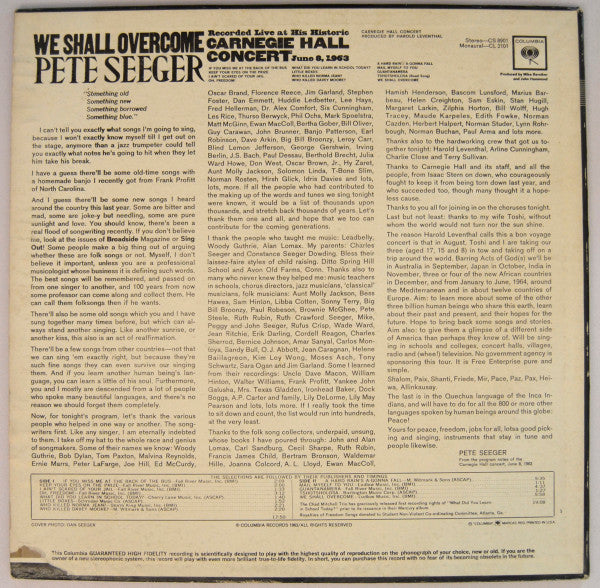 We Shall Overcome (Recorded Live At His Historic Carnegie Hall Concert June 8, 1963)