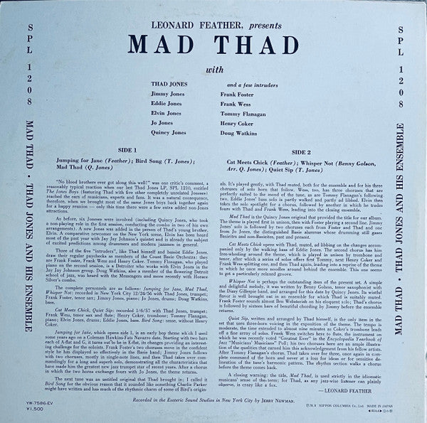 Release: Mad Thad-Vinyl-Japan-1978-YW-7586-EV-7181762