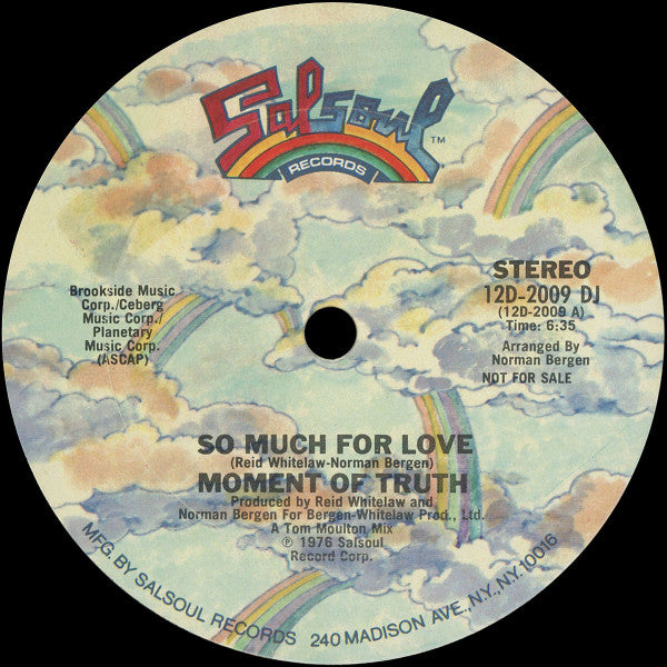 Release: So Much For Love-Vinyl-US-1976-12D-2009 DJ-1582929