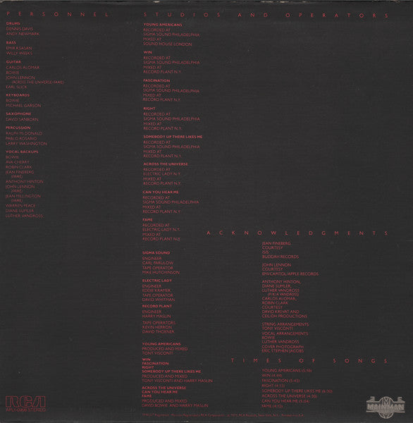 Release: Young Americans-Vinyl-US-1975-APL1-0998-3864735