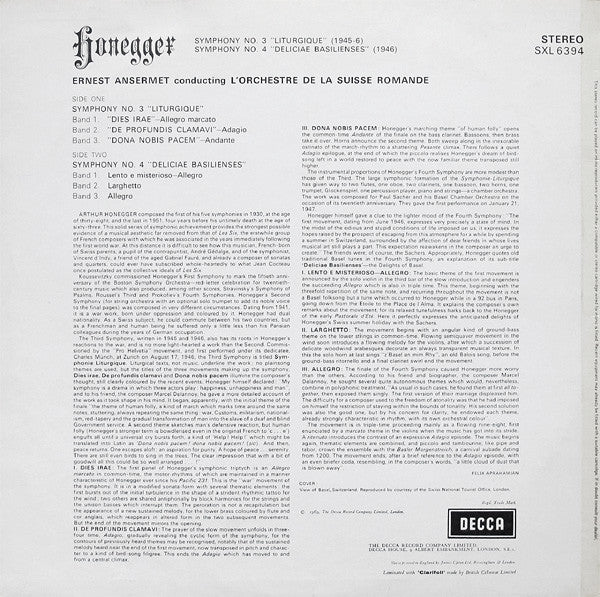 Master Release: Symphony No. 3 Liturgique / Symphony No. 4 Deliciae Basilienses by Arthur Honegger
