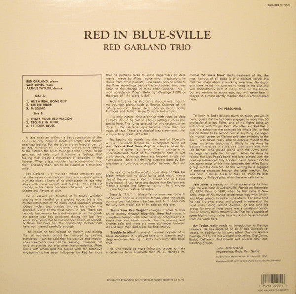 Master Release: Red In Bluesville by Red Garland