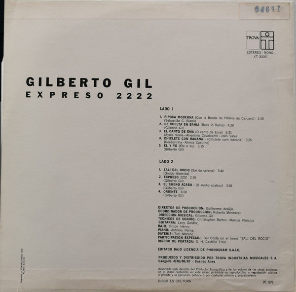 Master Release: Expresso 2222 by Gilberto Gil
