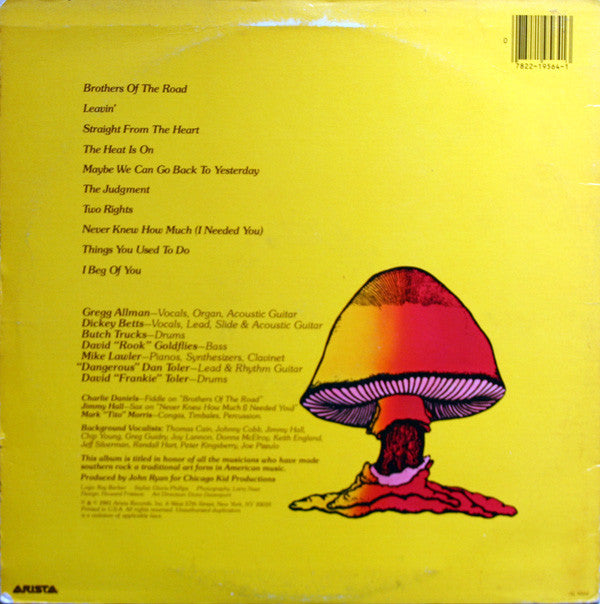Master Release: Brothers Of The Road by The Allman Brothers Band