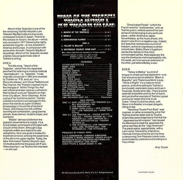 Master Release: March Of The Tadpoles by Toshiko Akiyoshi-Lew Tabackin Big Band