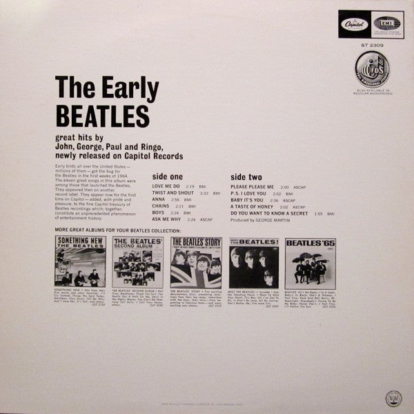 Release: The Early Beatles-Vinyl-US-1983-ST-2309, ST 2309-6427536