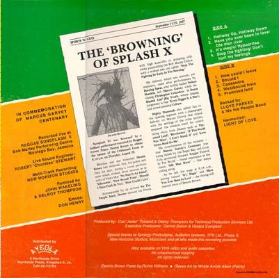 Release: Dennis Brown In Concert-Vinyl-Jamaica-1987-AYLLP003-2556886