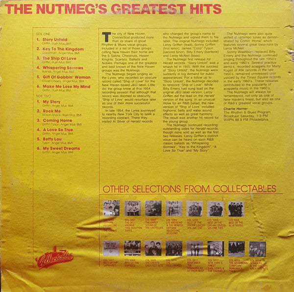Master Release: Greatest Hits Featuring Story Untold and Ship Of Love by The Nutmegs