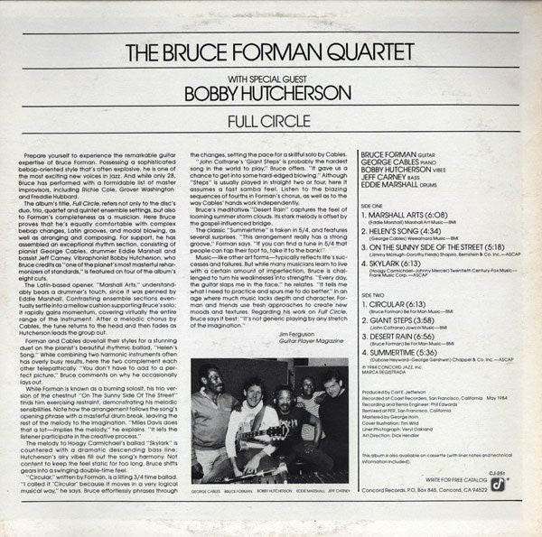 Master Release: Full Circle by The Bruce Forman Quartet
