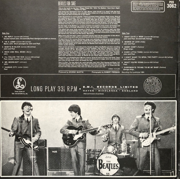 Release: Beatles For Sale-Vinyl-UK-1971-PCS 3062-3604119