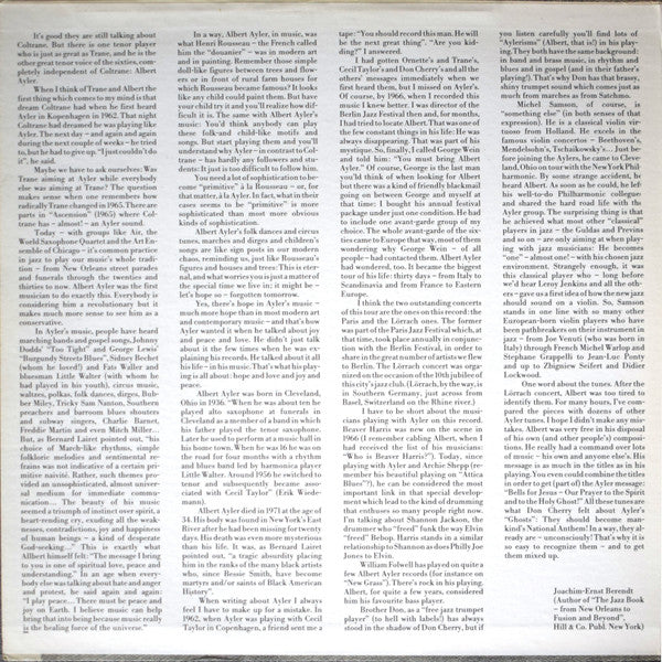 Master Release: Lörrach / Paris 1966 by Albert Ayler