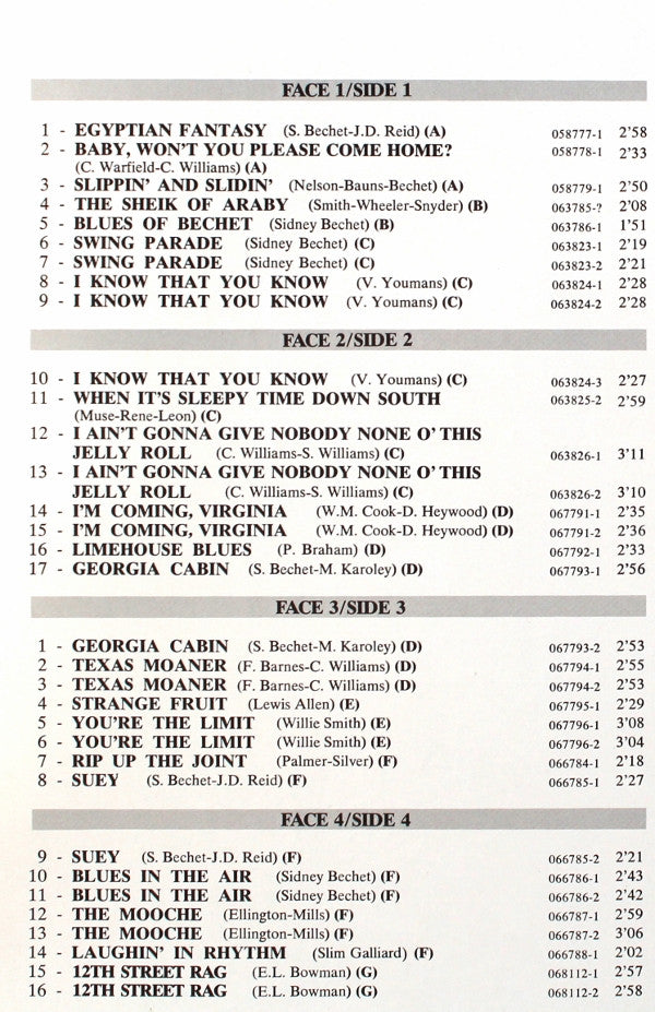 The Complete Sidney Bechet Volumes 3/4 (1941)
