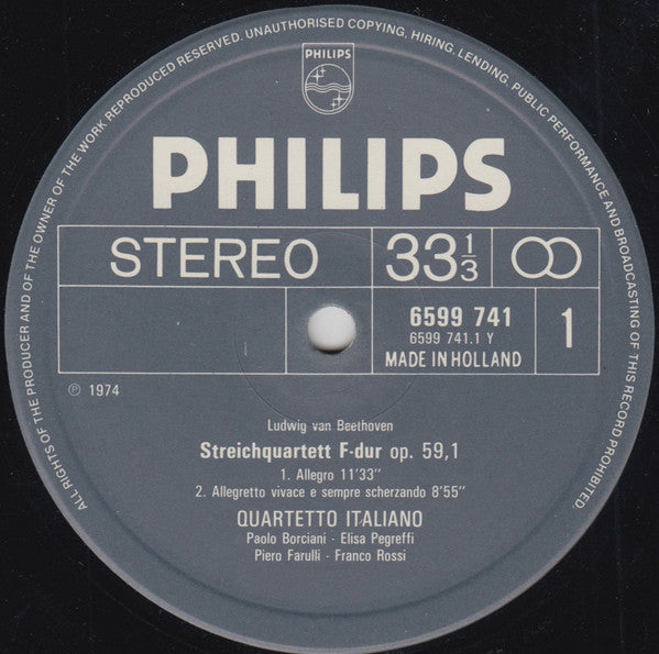 Release: «Rasumowsky» Streichquartette = String Quartets = Quatuors A Cordes Op.59 Nos.1, 2, 3-Vinyl-Europe-None-6747 139, 2LP 6747 139-1398606
