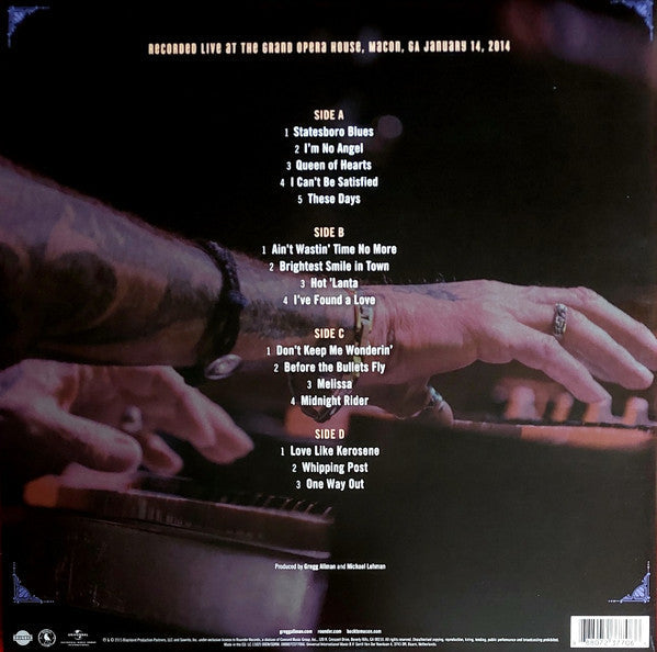Master Release: Gregg Allman Live (Back To Macon, GA) by Gregg Allman