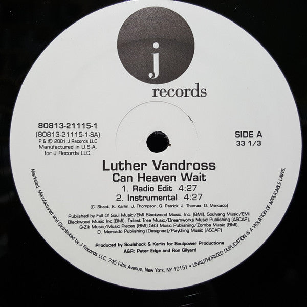 Master Release: Can Heaven Wait by Luther Vandross