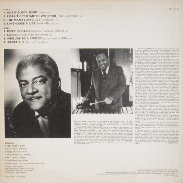 Master Release: Lionel Hampton Presents: Teddy Wilson by Lionel Hampton