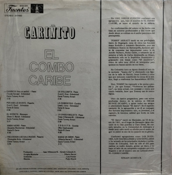 Release: Cariñito-Vinyl-Colombia-1984-201480-9377691