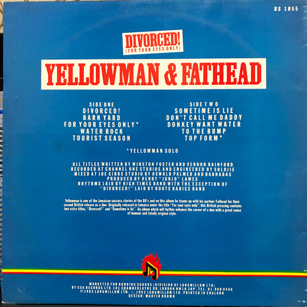 Master Release: For Your Eyes Only by Yellowman & Fathead