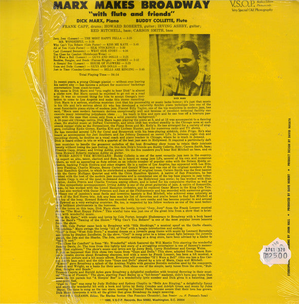 Release: Marx Makes Broadway-Vinyl-US-1985-VSOP 37-4591690
