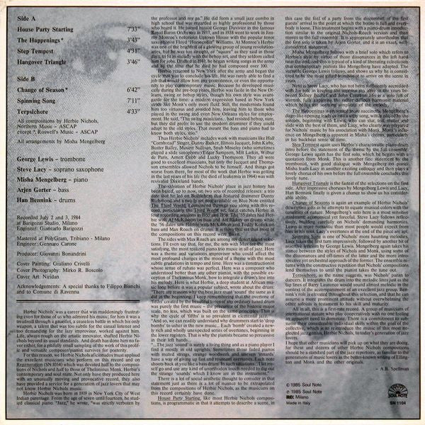Change Of Season (Music Of Herbie Nichols)