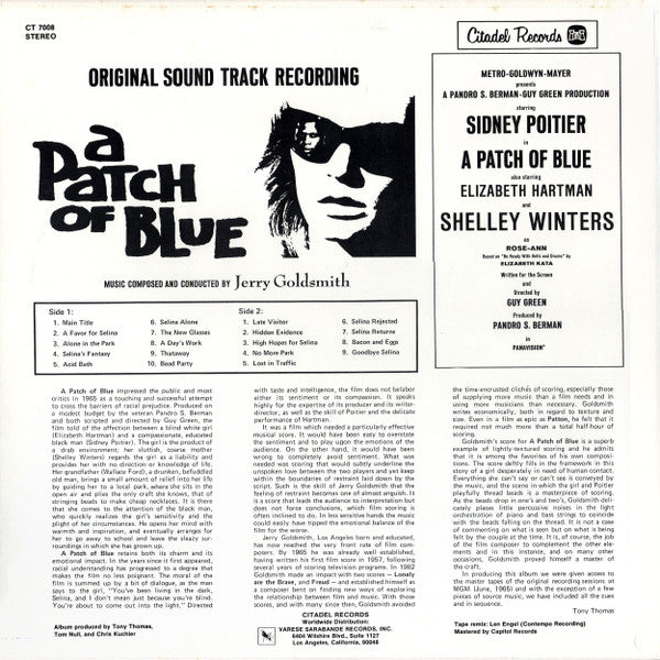 Release: A Patch Of Blue (Original Sound Track Recording)-Vinyl-US-1979-CT 7008-4033856