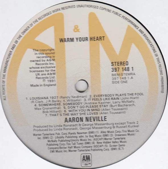 Master Release: Warm Your Heart by Aaron Neville
