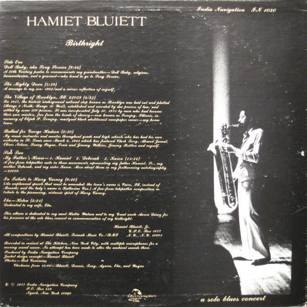 Release: Birthright: A Solo Blues Concert-Vinyl-US-1977-IN 1030-2369101