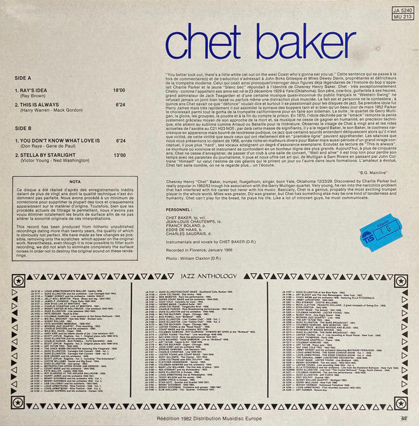 Release: Live In Europe 1956-Vinyl-France-1982-JA 5240-3412462