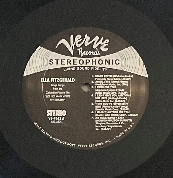 Ella Fitzgerald Sings Songs From Let No Man Write My Epitaph