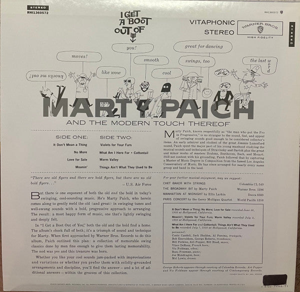 Master Release: I Get A Boot Out Of You by Marty Paich