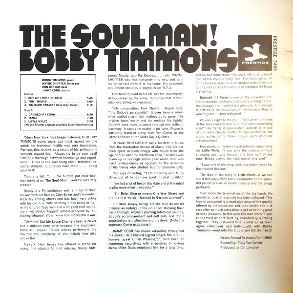 Master Release: The Soul Man! by Bobby Timmons