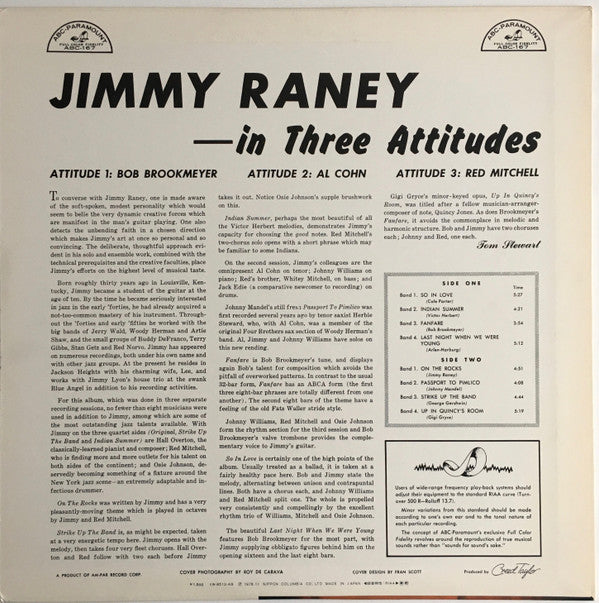 Jimmy Raney In Three Attitudes