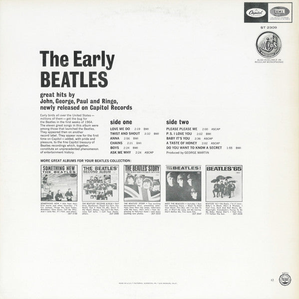 Master Release: The Early Beatles by The Beatles