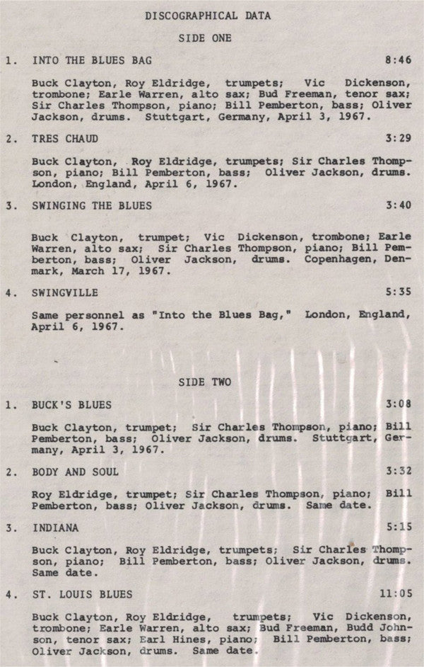 Master Release: Trumpet Summit by Buck Clayton