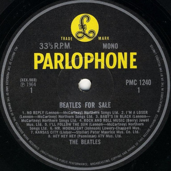 Release: Beatles For Sale-Vinyl-UK-1981-PMC 1240-6191066