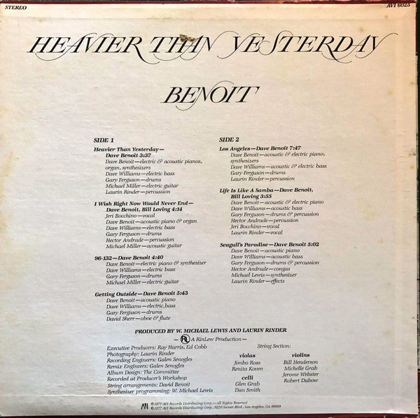 Heavier Than Yesterday