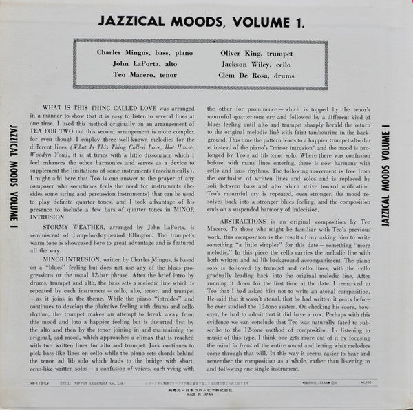 Master Release: The Jazz Experiments Of Charlie Mingus by Charles Mingus Jazz Workshop