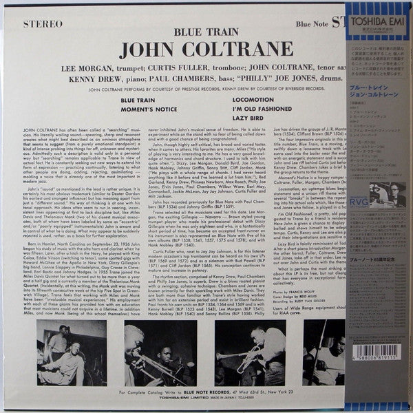 Release: Blue Train-Vinyl-Japan-2004-TOJJ-6505, BLP 1577-5726883