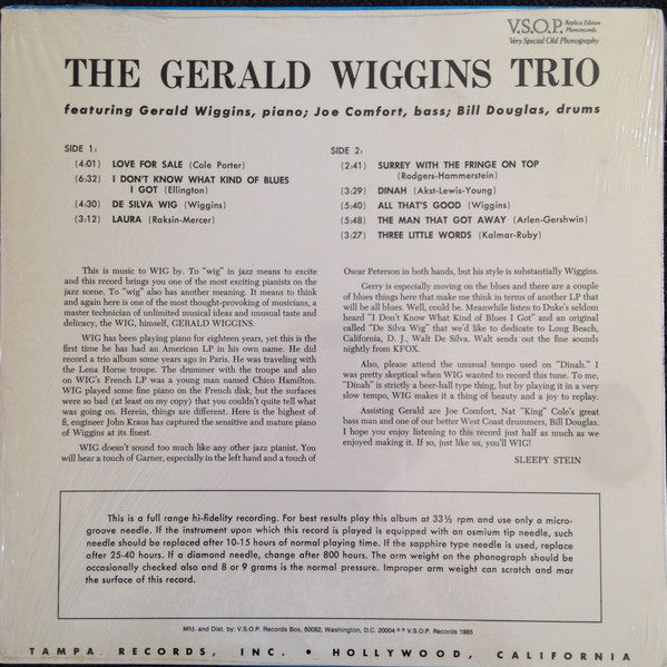 Release: Wiggin With Wig-Vinyl-US-1985-TP-33, Tampa 33, VSOP 28-5892554