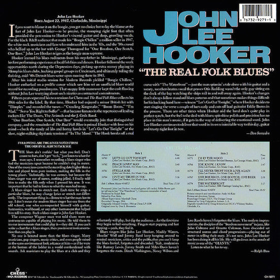 Master Release: The Real Folk Blues by John Lee Hooker