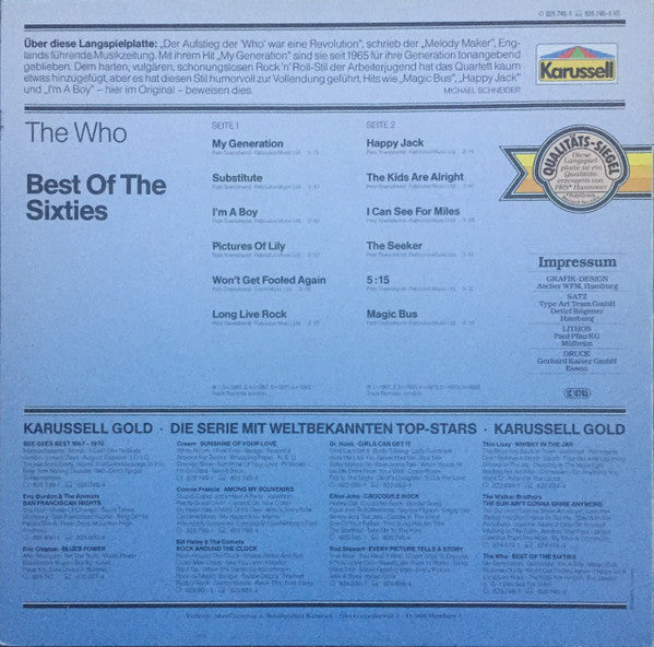 Release: My Generation-Vinyl-Germany-None-825 746-1-3733673