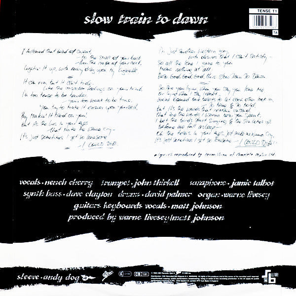 Release: Slow Train To Dawn-Vinyl-UK-1987-tense d1, tense d1, TENSE T1-3438378